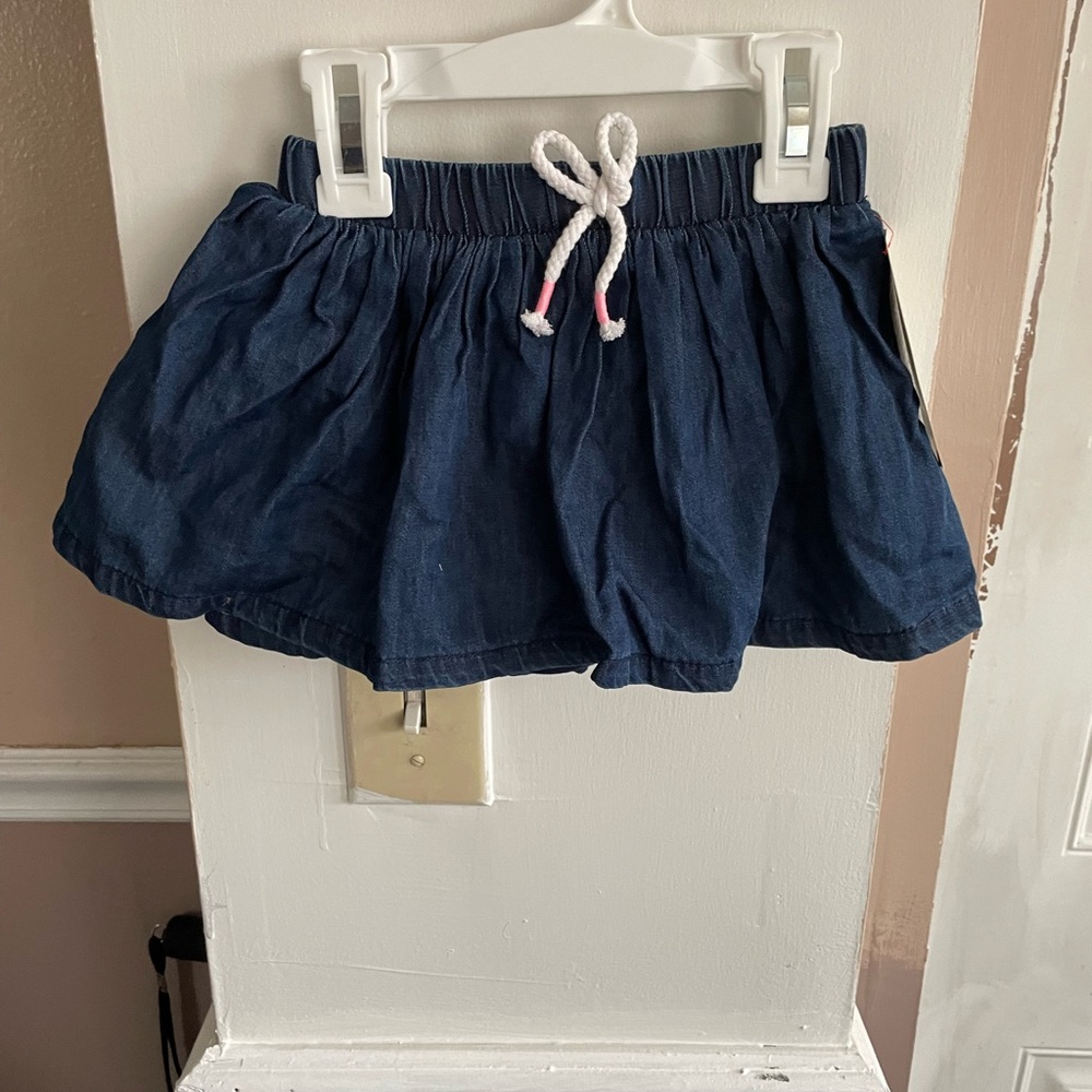 Cat & Jack NWT Navy Blue Skirt with White Drawstring 18 months